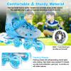 VEZLOPUS Inline Skates, Adjustable Children Inline Skates with Light up Wheels for Kids, Girls, Boys, Teens, Beginner & Advance | with Protective Gears and Carry Bag (Blue) view 4