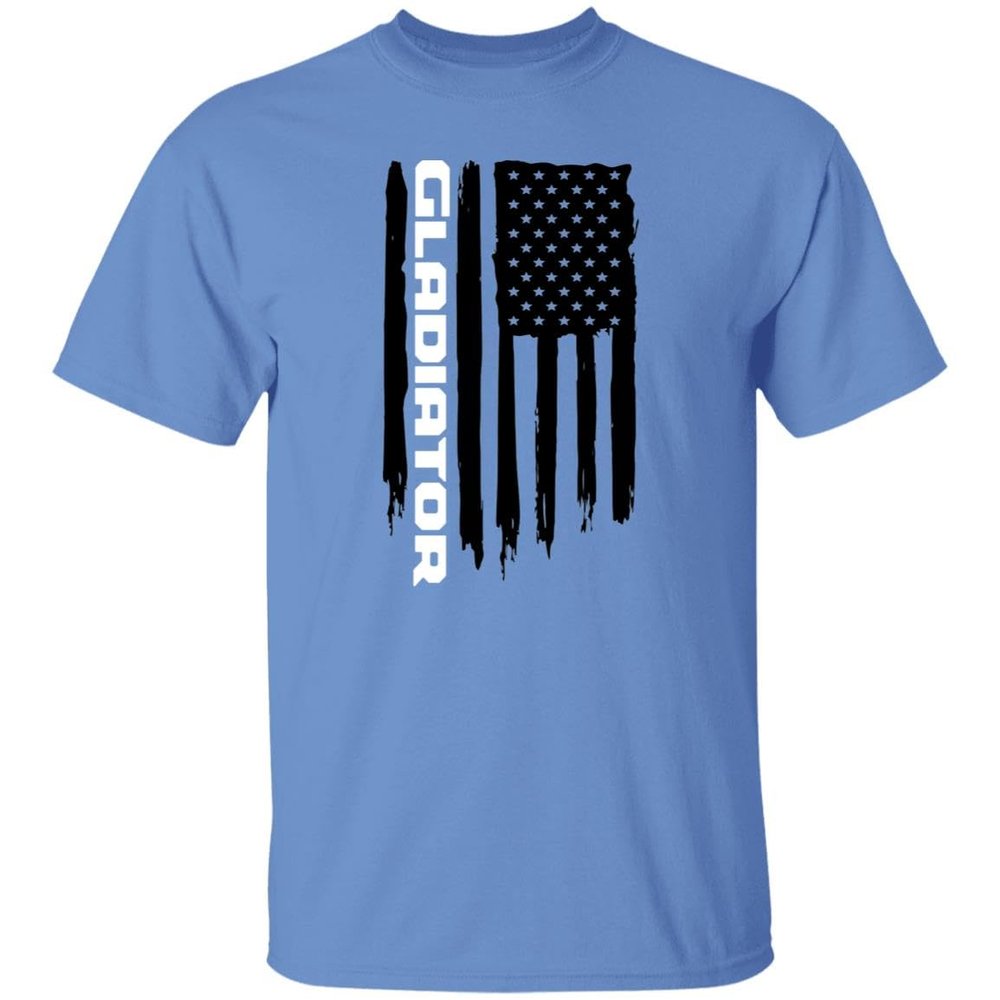 Gladiator American Flag USA Overland T-Shirt Carolina Blue/L