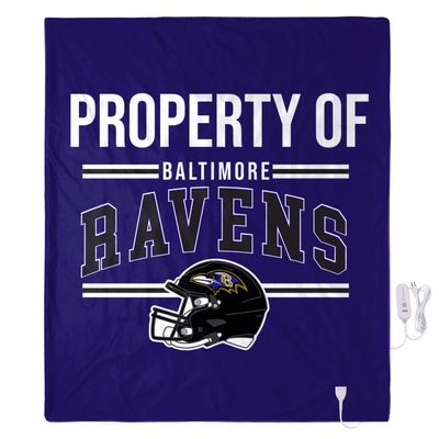 FOCO NFL Exclusive Heated Blanket, 50 x 60, Baltimore Ravens
