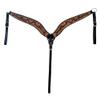 HILASON Western Horse Floral Hand Carved American Leather Breast Collar Brown