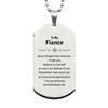 To My Fiance Silver Dog Tag, Remember how much you are loved, Reminder Gifts For Fiance, Inspirational Birthday Christmas Unique Gifts For Fiance view 1