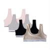 Calvin Klein Kids Girls' Modern Cotton Bralette 4-Pack, Crystal Pink/Heather Grey/Nude/Black, Small view 1