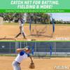 GoSports Team Tone 7 ft x 7 ft Baseball & Softball Practice Hitting & Pitching Net in Team Colors - Royal view 2