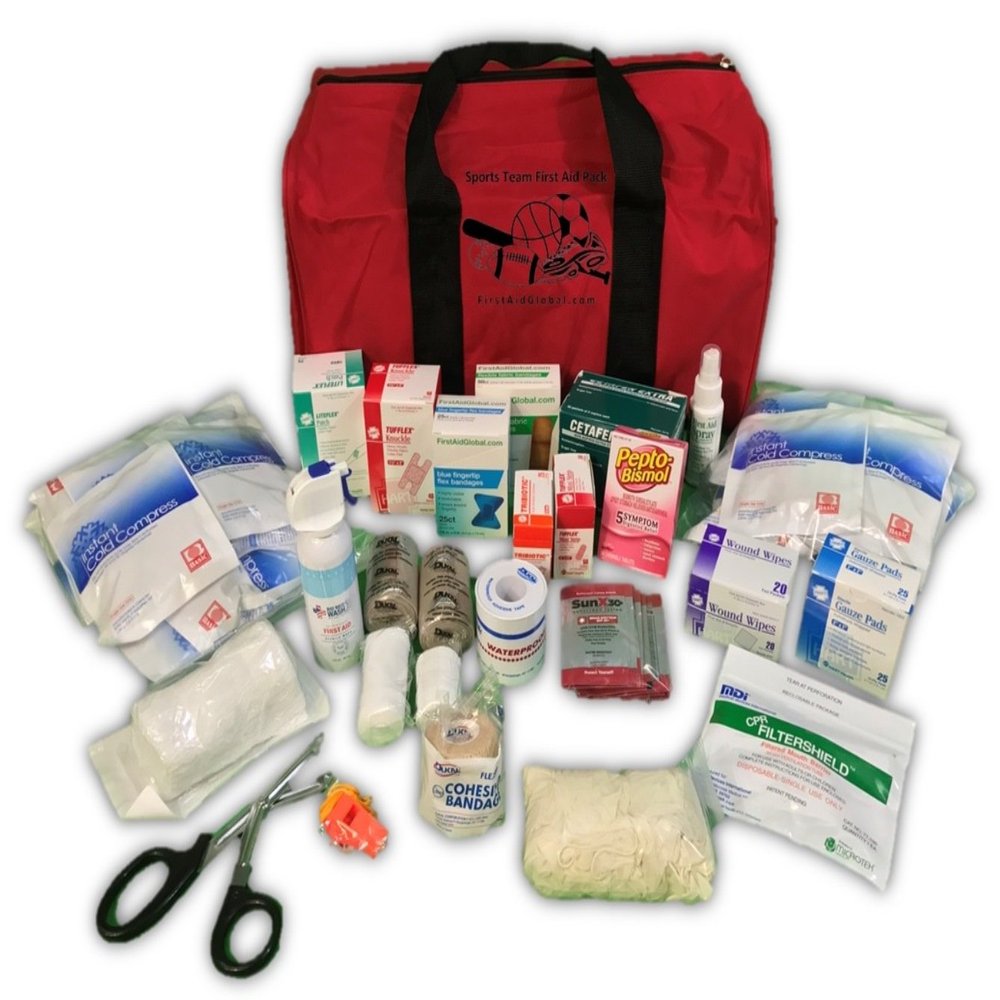 Coach's Sports Team First Aid Pack, 315-Pieces with 24 Ice Packs (The Original from Prepare Survive) for Soccer, Baseball, Basketball, Football, Swimming, Lacrosse, Biking, Track and Field
