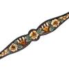 HILASON Western Horse Floral Hand Painted American Leather Breast Collar Brown view 3