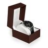Prestige & Fancy Premium Brown Watch Gift Box with Pillow  Single Watch case Storage Box PU Wristwatch Display Case Organizer for men and women for Christmas, Birthdays, Anniversary (Brown) view 1
