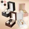 Prestige & Fancy Premium Brown Watch Gift Box with Pillow  Single Watch case Storage Box PU Wristwatch Display Case Organizer for men and women for Christmas, Birthdays, Anniversary (Brown) view 3