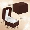 Prestige & Fancy Premium Brown Watch Gift Box with Pillow  Single Watch case Storage Box PU Wristwatch Display Case Organizer for men and women for Christmas, Birthdays, Anniversary (Brown) view 4
