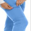 MediChic Womens Scrub Jogger Pants  6 Pockets, 4-Way Stretch, Ribbed Waist, Easy-Care Medical Workwear Ceil Blue view 4