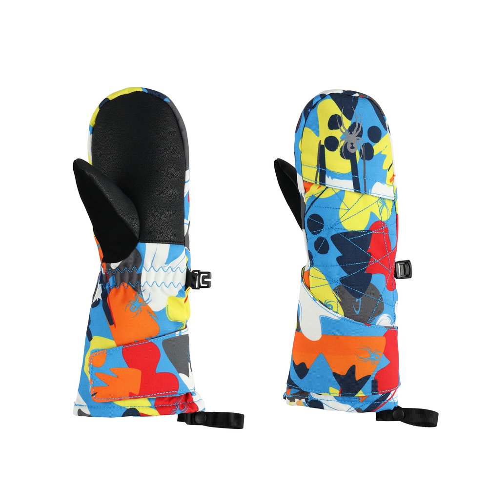 Spyder Boy's Toddler Cubby Ski Mittens Gloves, Yeti Camo Aether Blue, Small