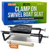 Better Boat Clamp On Boat Seat Swivel Mount for Jon Boats 360 Degree, Adjustable 9 to 18.5 Inch, Powder Coated Carbon Steel with Tightening Tool Included view 1