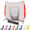 GoSports Team Tone 7 ft x 7 ft Baseball & Softball Practice Hitting & Pitching Net in Team Colors - Red view 1