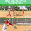 GoSports Team Tone 7 ft x 7 ft Baseball & Softball Practice Hitting & Pitching Net in Team Colors - Red view 2