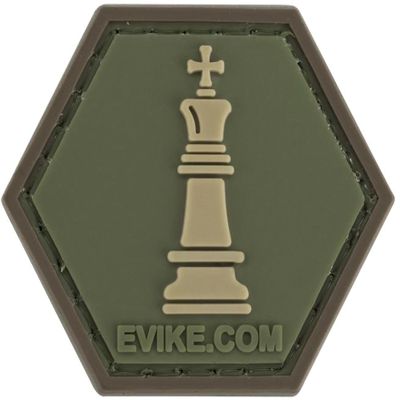 Evike Operator Profile PVC Hex Patch Chess Series (Piece: King/OD Green)