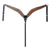 HILASON Western Horse Floral Hand Carved American Leather Breast Collar Brown