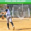 GoSports Team Tone 7 ft x 7 ft Baseball & Softball Practice Hitting & Pitching Net in Team Colors - White view 4