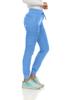 MediChic Womens Scrub Jogger Pants  6 Pockets, 4-Way Stretch, Ribbed Waist, Easy-Care Medical Workwear Ceil Blue view 3