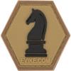 Evike Operator Profile PVC Hex Patch Chess Series (Piece: Knight/Tan) view 1