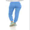 MediChic Womens Scrub Jogger Pants 6 Pockets, 4-Way Stretch, Ribbed Waist, Easy-Care Medical Workwear Ceil Blue view 2
