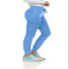 MediChic Womens Scrub Jogger Pants 6 Pockets, 4-Way Stretch, Ribbed Waist, Easy-Care Medical Workwear Ceil Blue view 3