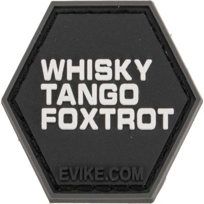 Evike Operator Profile PVC Hex Patch Catchphrase Series 1 (Style: Whiskey Tango Foxtrot)