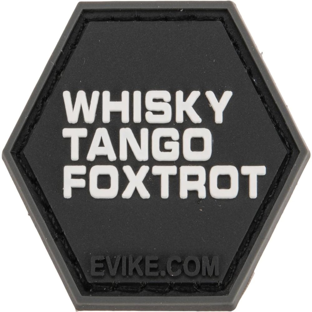 Evike Operator Profile PVC Hex Patch Catchphrase Series 1 (Style: Whiskey Tango Foxtrot)
