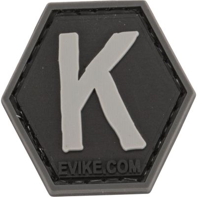 Evike Operator Profile PVC Hex Patch - Alphabet Series (Model: K)