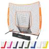 GoSports Team Tone 7 ft x 7 ft Baseball & Softball Practice Hitting & Pitching Net in Team Colors - Orange view 1