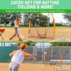 GoSports Team Tone 7 ft x 7 ft Baseball & Softball Practice Hitting & Pitching Net in Team Colors - Orange view 2
