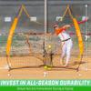 GoSports Team Tone 7 ft x 7 ft Baseball & Softball Practice Hitting & Pitching Net in Team Colors - Orange view 3