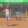 GoSports Team Tone 7 ft x 7 ft Baseball & Softball Practice Hitting & Pitching Net in Team Colors - Orange view 4