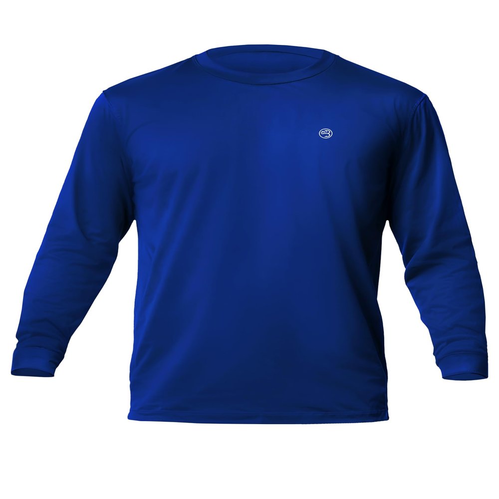Baitium Mens Dry-Fit UPF 50+ Sun Shirt, Fishing Shirts for Men Long Sleeve, UV Sun Protection Apparel, Quick Dry Moisure Wicking Rash Guard Shirts-Blue- XX-Large