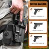 GUN & FLOWER Drop Leg Holster, Fits Glock 17/19 (Gen1-5), 22/23 /31/32 (Gen1-4), 19x /44/45, Level II Retention Duty Kydex Pistol Holster, Adjustable Strap & Ride Hight, Right Hand view 2
