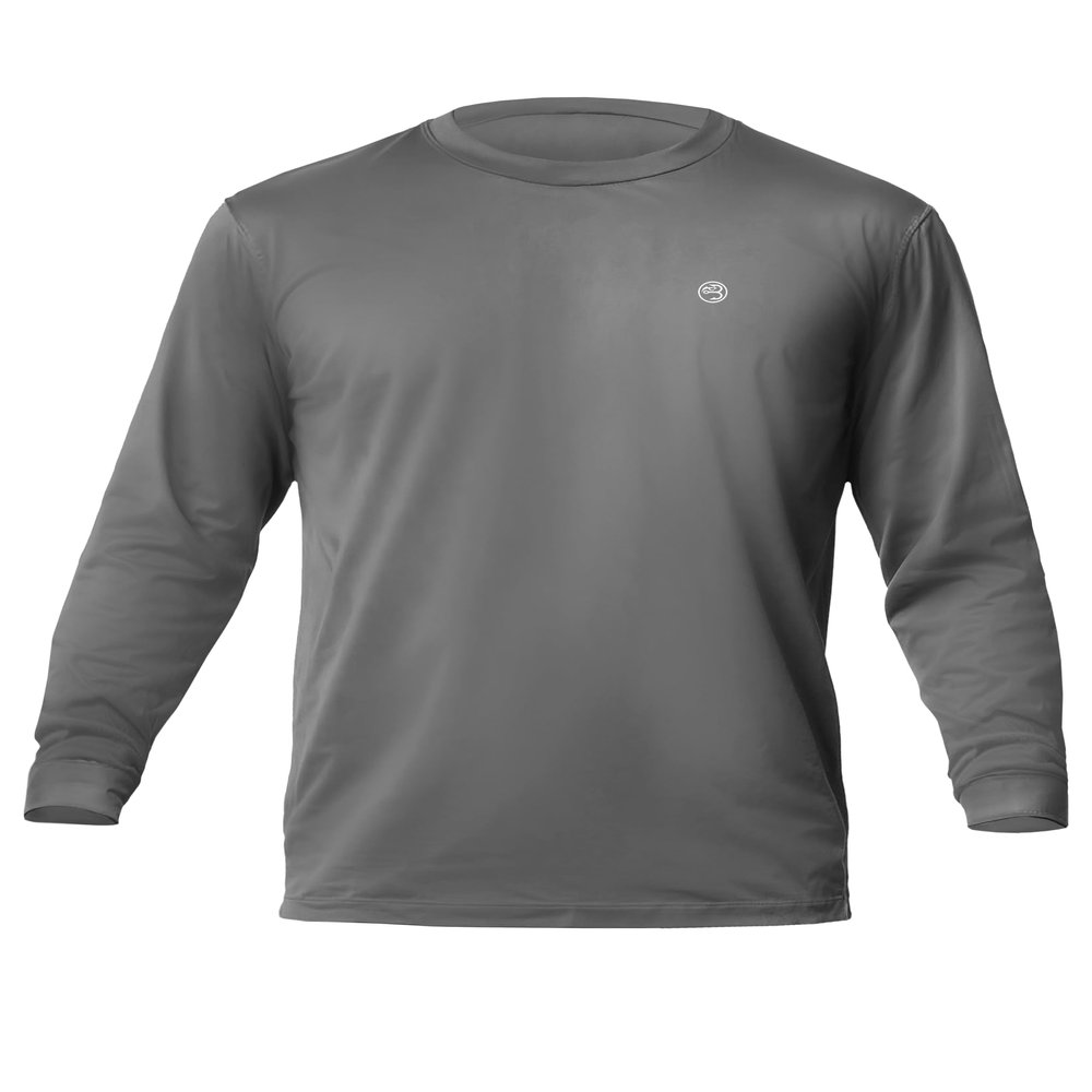 Baitium Mens Dry-Fit UPF 50+ Sun Shirt, Fishing Shirts for Men Long Sleeve, UV Sun Protection Apparel, Quick Dry Moisure Wicking Rash Guard Shirts-Charcoal- 3X-Large