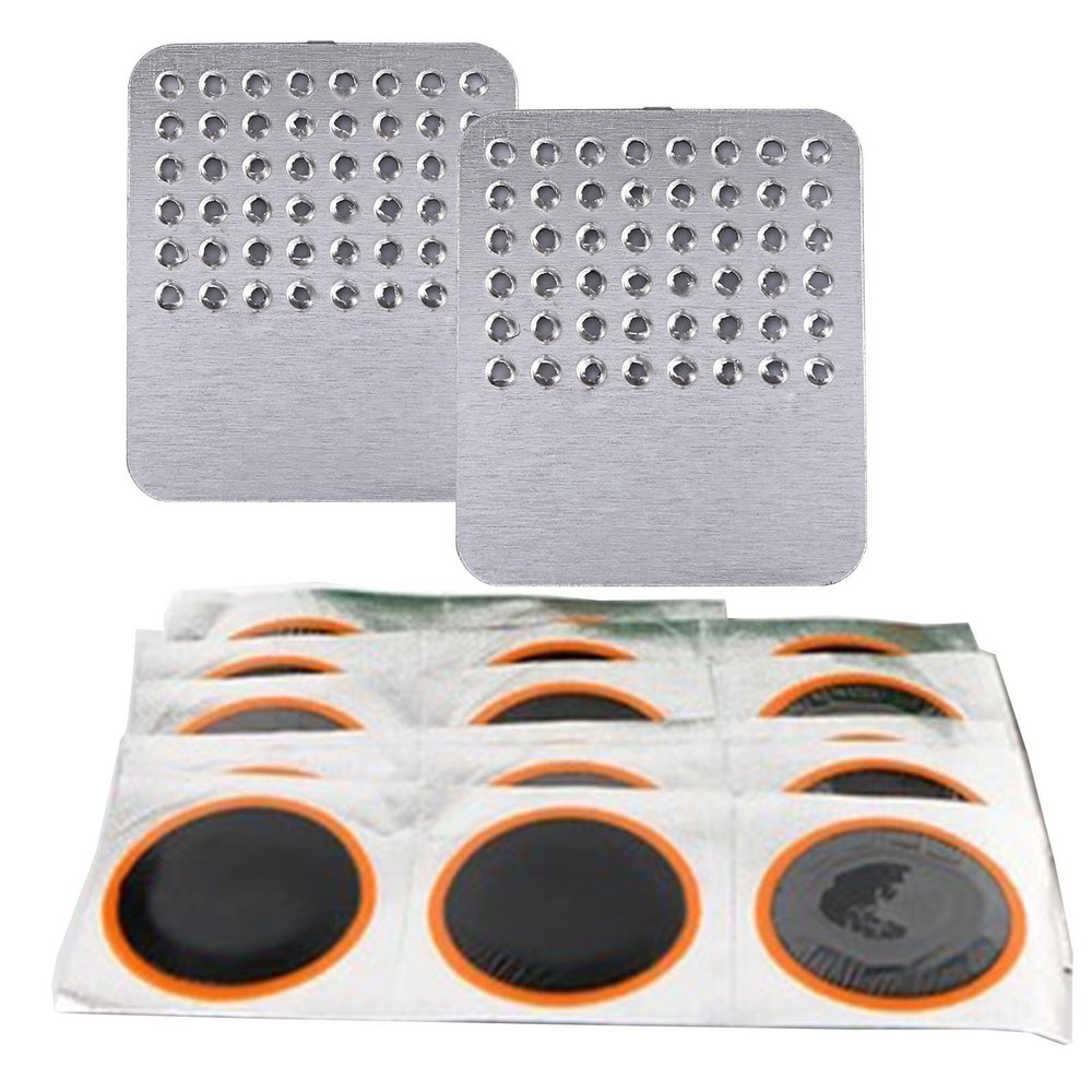 ErdBar Bike tire Patch kit Rubber Bike Tire Patch Bicycle Tyre Tires Patches Patching Repair Kit, Simple Operation and High Efficiency (Color : Black, Size : 25PCS)