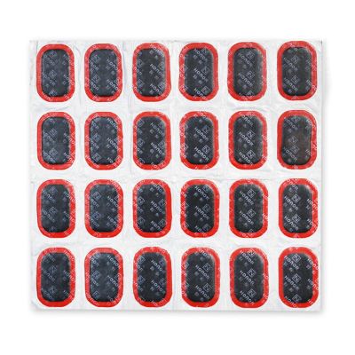 ErdBar Bike tire Patch kit Bike Tire Repair Kit - Inner Tube Puncture Patch Kits  for Motorcycle Cycling Road Mountain Bicycle (Color : Black, Size : 24PCS)
