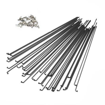 BaveL 36 Pcs 14G Black Bicycle Steel Spokes (70 mm-200 mm) with Copper Cap 36pcs,Mountain Bike Spokes,for MTB,Ebike,City Bikes-Replacement/Repair Spoke (Black 88 mm)