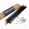 BaveL 36 Pcs 14G Black Bicycle Steel Spokes (70 mm-200 mm) with Copper Cap 36pcs,Mountain Bike Spokes,for MTB,Ebike,City Bikes-Replacement/Repair Spoke (Black 88 mm) view 4
