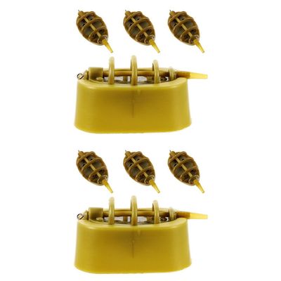 Yardwe 2sets Fishing Carp Feeders of European Style Bait Dispensers for Effortless Bait Placement and Enhanced Fishing Success