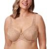 DELIMIRA Women's Minimizer Full Coverage Lace Bras Natural 34H view 1