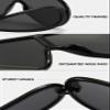 ALKAHE Oversized Pilot Sunglasses No Polarized Women Men Flat Top One Piece Frame Cycling Driving Sports Sun Glasses Yellow Frame Grey Lens view 4