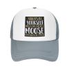 Always Be Yourself Unless You Can Be A Moose Baseball Cap for Men Women Low Profile Trucker Hats Adjustable,Black view 2