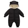 Baby Boys Girls Snowsuit Infant Winter Coat with Hoods Toddler Snow Wear Winter Hoodie Romper Puffer (Black, 3-6 Months) view 1