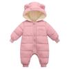 Baby Boys Girls Snowsuit Infant Winter Coat with Hoods Toddler Snow Wear Winter Hoodie Romper Puffer (Pink, 9-12 Months) view 1