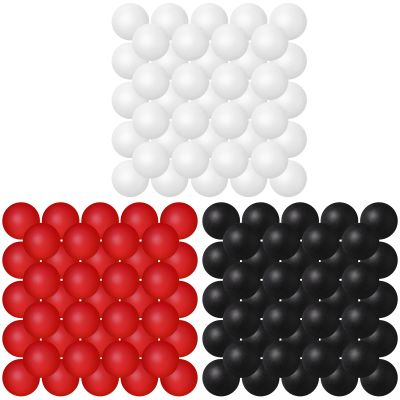 Hanaive 100 Pack Table Tennis Balls Multi Colored 40mm Plastic Balls Bulk Washable Small Game for Carnival Pool Games, Party Decoration Pet Toy(White, Red, Black)
