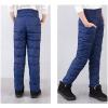 Kids Snow Ski Pants Water-proof Insulated Windproof Ripstop Snowboard Pants Boys Girls Activewear Down (Blue, 6-7 Years) view 3