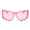 helena Fashion Oversized Sunglasses Goggle Trendy Big Frames Punk Sun Glasses for Women Men Black Pink Shades Eyewear UV400 (black+pink) view 3