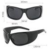 helena Fashion Oversized Sunglasses Goggle Trendy Big Frames Punk Sun Glasses for Women Men Black Pink Shades Eyewear UV400 (black+pink) view 4