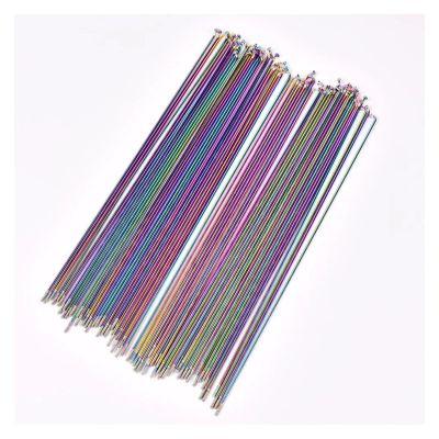 NORAZE 1PCS Bicycle Spokes with Oil Slick Finish for MTB/Road Bikes Lengths 259/261/271/273/291/293MM (Color : Colorful, Size : 273mm)