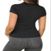 Abardsion Women Casual Raglan Sleeve Crewneck Slim T Shirts - 2026 Spring Summer Basic Activewear Going Out Tops(Black, 2XL) view 2
